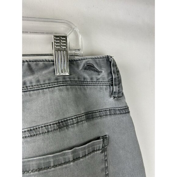 Tommy Bahama Pants Mens 35x32 Gray Flat Front Stretch Chino Casual Relaxed Fit - Picture 16 of 16